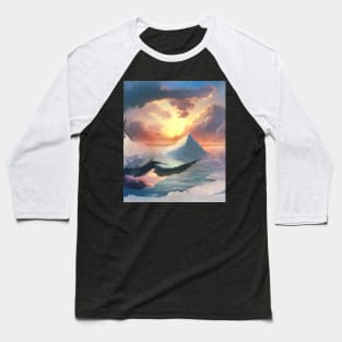 Winter Mountains landscape Baseball T-Shirt